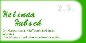 melinda hubsch business card